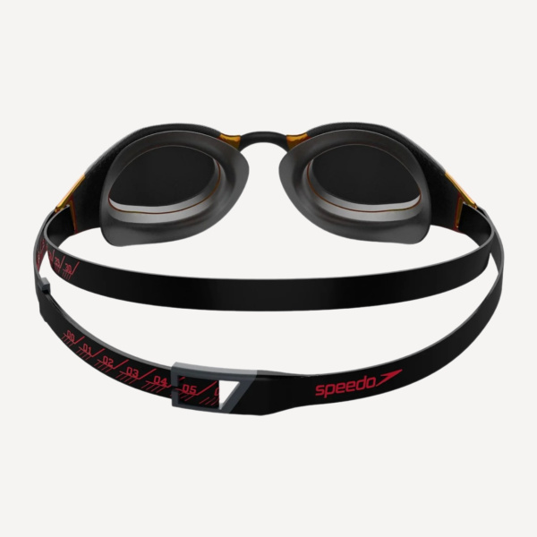 Очки для плавания Speedo Fastskin Hyper Elite Mirror (зеркальные; черный/оранжевый/золотой)